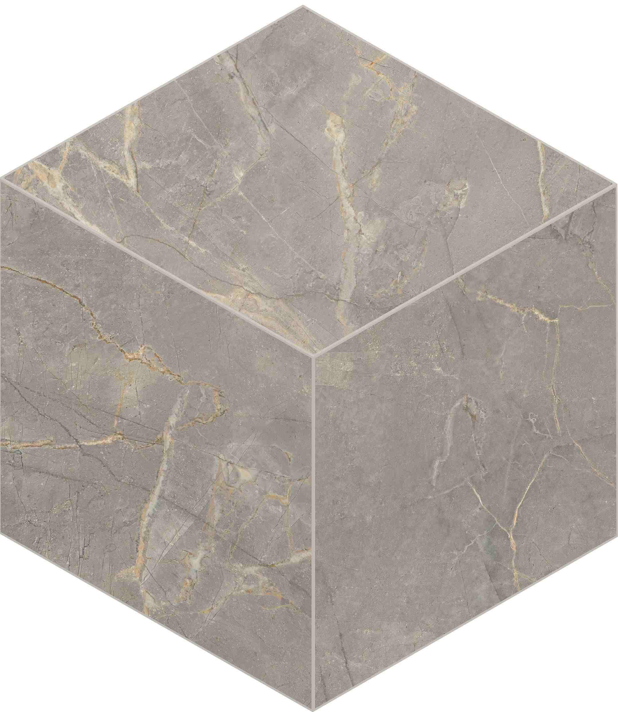 BR03 Bernini Grey Cube 250x290 неполированный серый мозаика